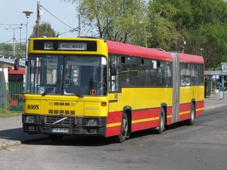 Volvo-Jelcz #8005 pracuje dla zajezdni nr VII, Nowy Dwór, 2010.04.29