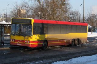 Volvo #8037 po remoncie na linii 122, Nowy Dwór, 2009.01.08