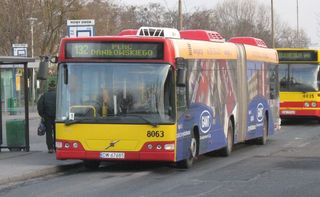 Volvo #8063 w reklamie na linii 132, Nowy Dwór, 2008.12.21