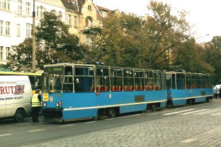 Skład 2532+2531 jako linia 1, ul. Skłodowskiej-Curie