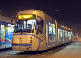 Škoda #3128 jako linia 31 na końcówce na Gaju.