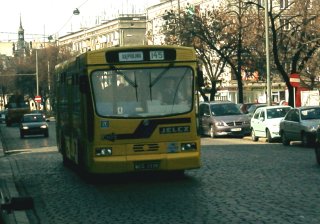 Gniot #9502 jako linia 145, ul. Skłodowskiej-Curie