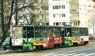 Skład 2542+2543 jako linia 8, ul. Skargi