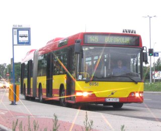 Volvo #8051 jako linia 145, al. Armii Krajowej