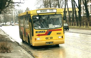 Gniot #9521 jako linia 112, ul. Borowska