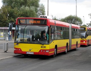 Długie Volvo #8130 na linii 142, Nowy Dwór, 2009.09.25