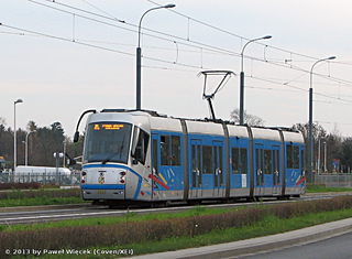 Škoda 19T #3101 na ul. Bardzkiej, 2013-11-01