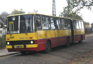 Ikarus #5323 jako linia 342, pętla Osobowice